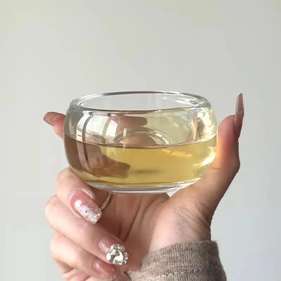 2pcs Set Household Wine Glasses Transparent Teaware Creative Whiskey Cup Juice Cocktail Drinking Glasses Drinkware Wedding Gifts