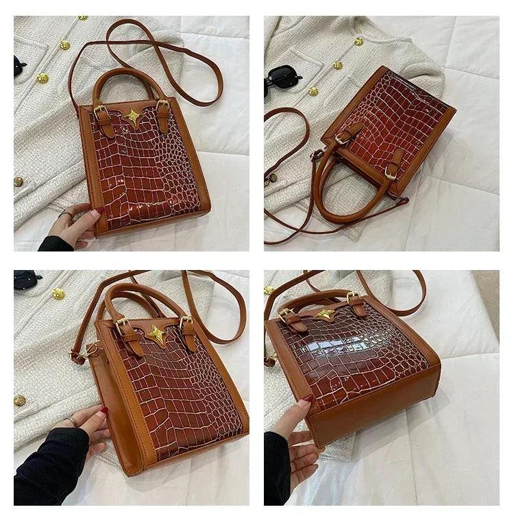 Elegant classic designer paris fashion inspired handbag for women with minimalist vintage charm and logo