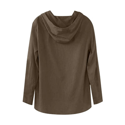 Men'S Sweatshirts Summer Cotton Linen Shirts Thin Long-Sleeved Hooded Tops For Men'S Clothing Spring Summer Casual Sweatshirts