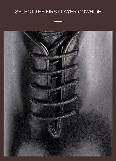 Modern Leather Men's Shoes Office Business Formal Suit Footwear High Quality Oxford Lace Up Handmade Brogue Shoes EVA Outsole