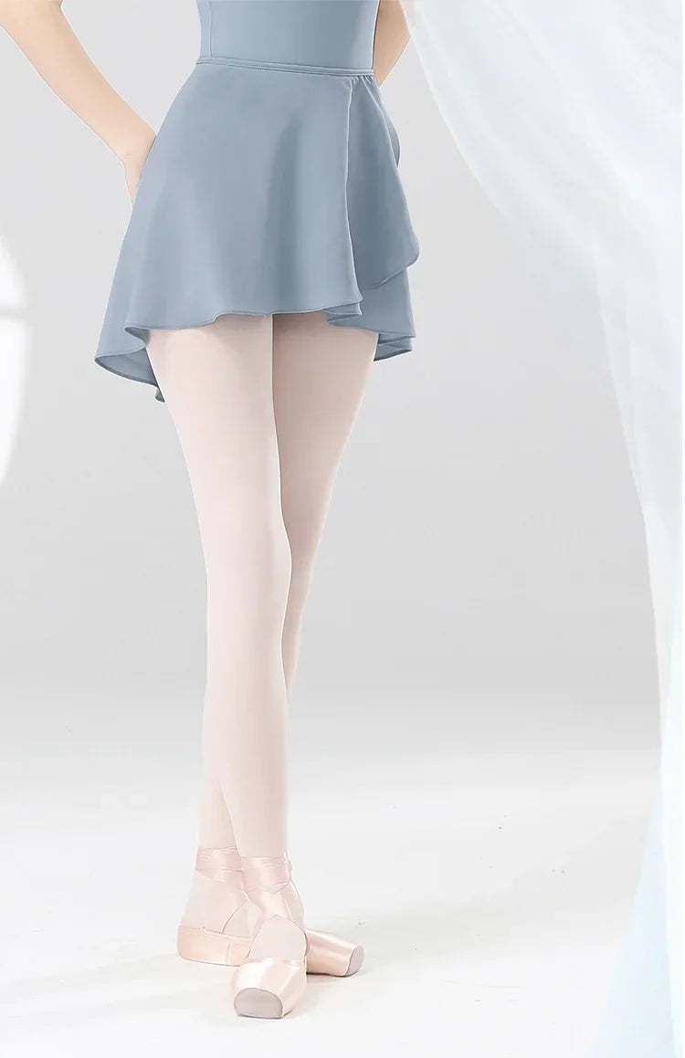 Women Girls Ballet Skirts Dance Short Skirts High Elastic Skirt Ballerina Adult  Ballet Dancing Dress lace Up Chiffon Skirt