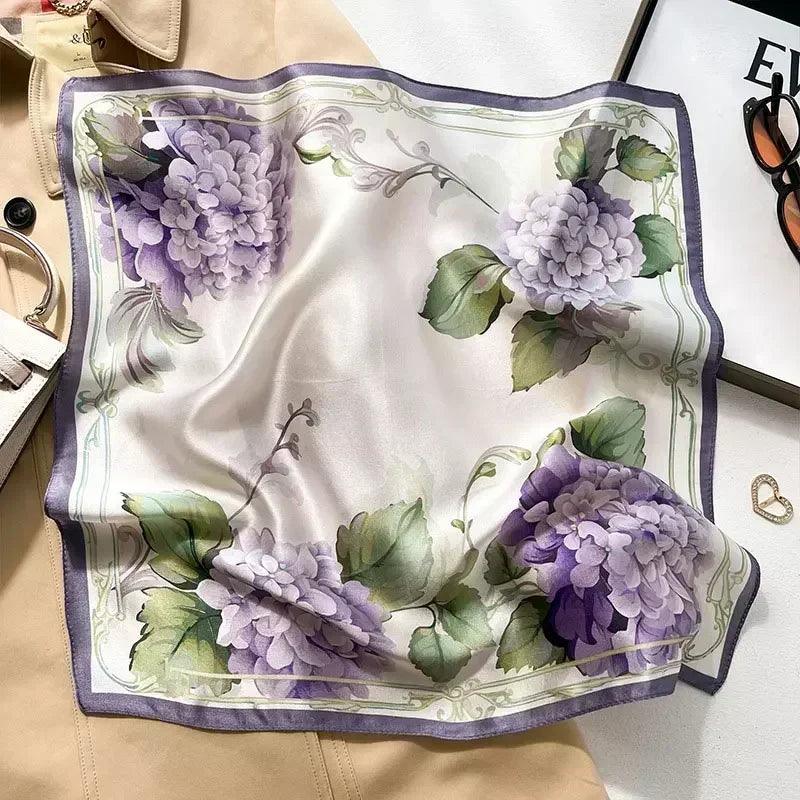 100% real silk square neck tie shawls scarf women female hijab bandana