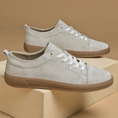 Summer New Fashion Casual Leather Shoes Lace-up Comfortable Men's Oxford Shoes Outdoor Soft Dress Shoes Non-slip Sports Shoes