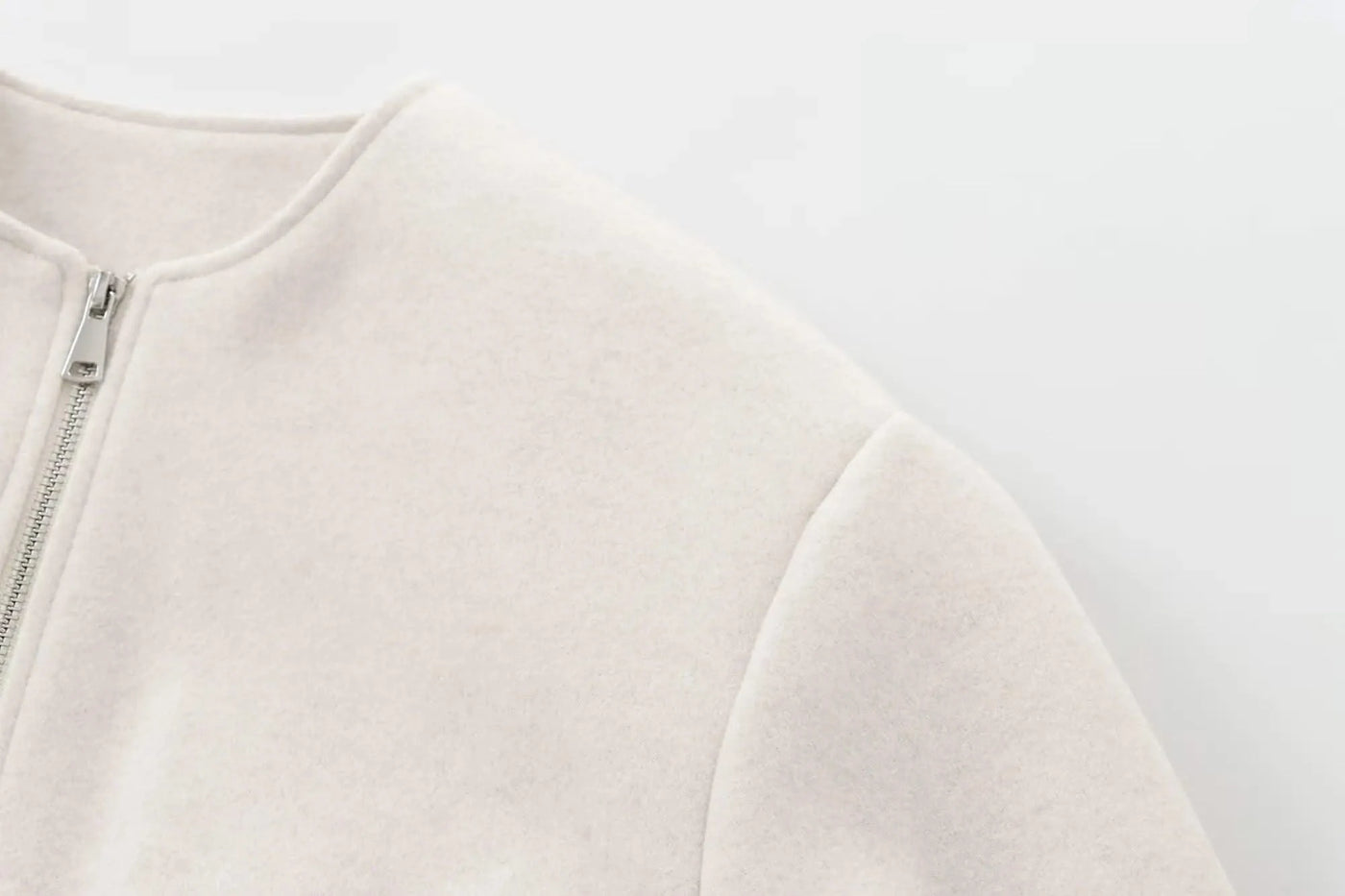 Zipper Bomber Jackets for Women Soft Cropped Long Sleeve Sports