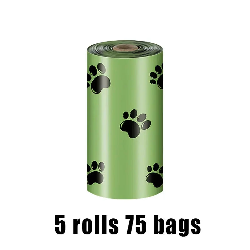 Random Color Cartoon Paw Graphic Dog Poop Bags Pet Poop Bags Leak-Proof Dog Waste Bags For Pet Supplies