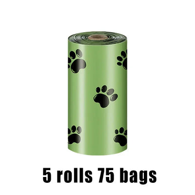Random Color Cartoon Paw Graphic Dog Poop Bags Pet Poop Bags Leak-Proof Dog Waste Bags For Pet Supplies
