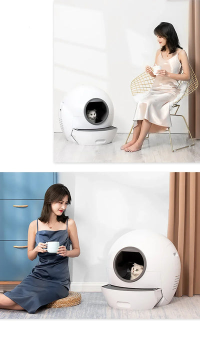 Els Pet Automatic Cat Litter Box Rake Garbage Bag Cat Litter Shovel Arenero Gato Grande Cat Toilet Accessories Cat Litter Scoop