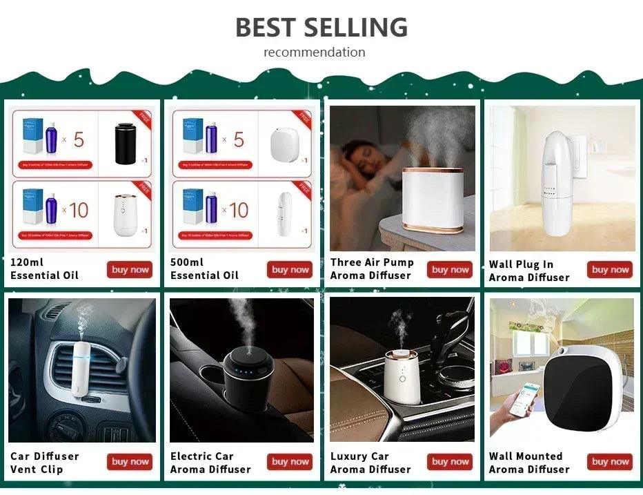 Hiinst luxury car scent air freshener aroma fragrance essential oil diffuser electric waterless perfume vent clip