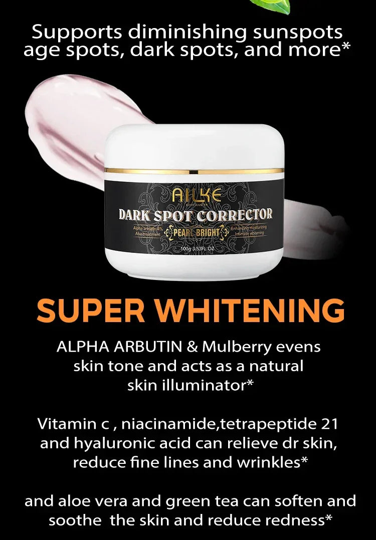 AILKE Dark Spot Corrector Cream, For Face & Body &Armpit,With Organic Arbutin,Intimate Whitening &Clear,Even Skin Tone skincare