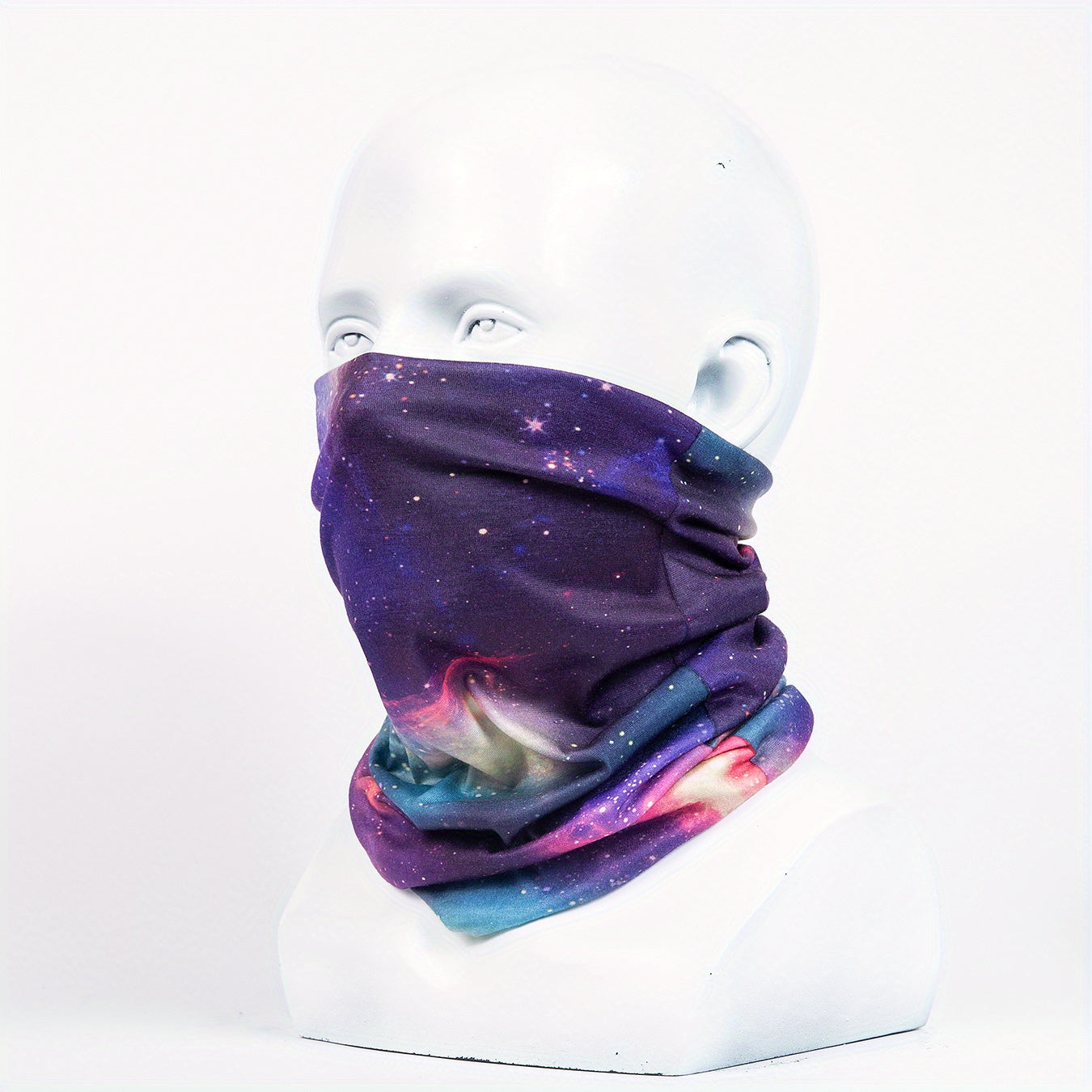 QUALICOS Seamless Sports Scarf - Versatile Neck Gaiter, Headband & Wristband with Vibrant for galaxy & Starry Night Patterns, Unisex All-Season Outdoor Gear for Hiking, Cycling & Fitness, Hiking Accessory, Stylish Headgear, D