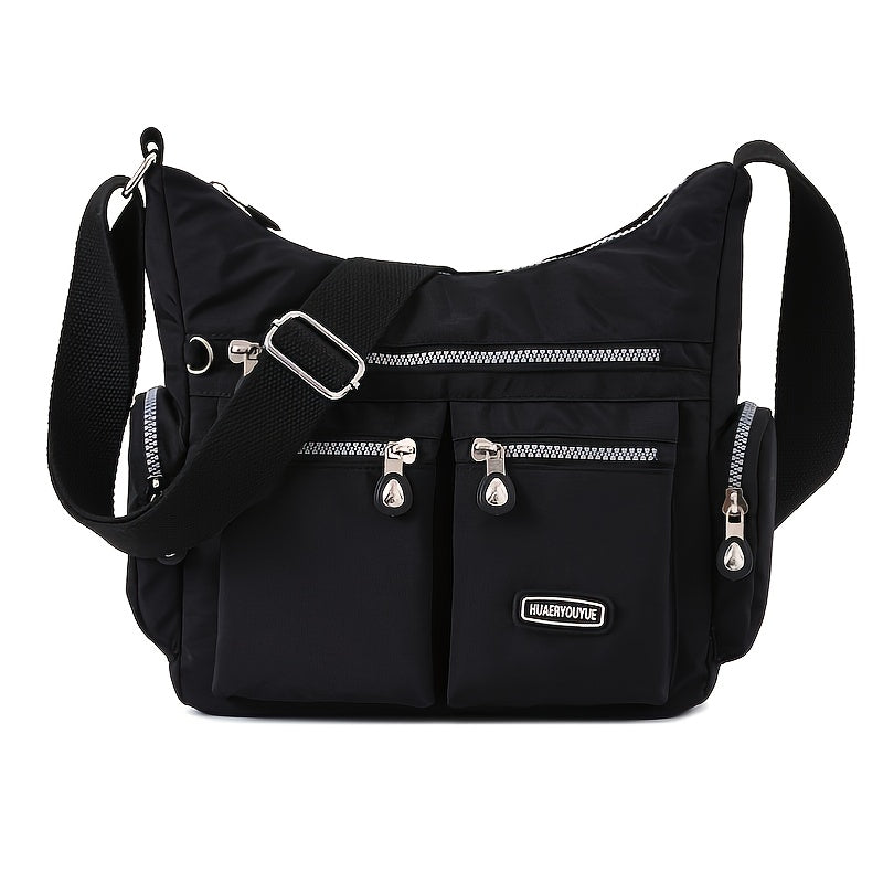 Unisex Square Bag Messenger Bag Multi-Pocket Lightweight Travel Shoulder Crossbody Bag for Men and Women