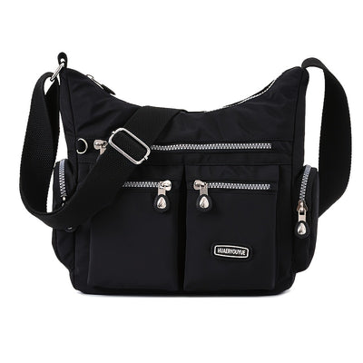 Unisex Square Bag Messenger Bag Multi-Pocket Lightweight Travel Shoulder Crossbody Bag for Men and Women