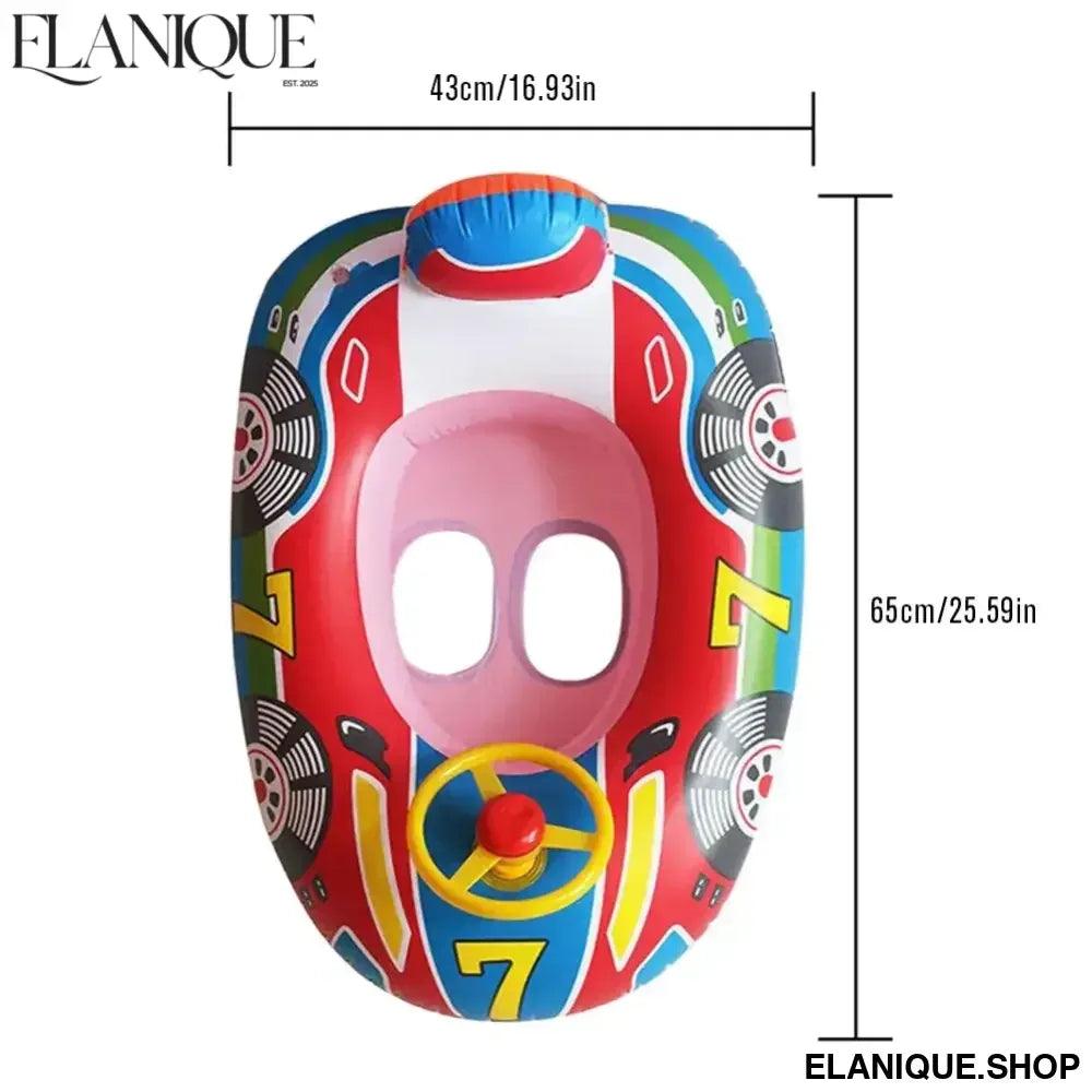 Baby Swimming Seat Ring Inflatable Toys Floating Sun Shade Toddler Swim Circle Fun Pool Bathtub Summer Beach Party Water Toys - Elanique
