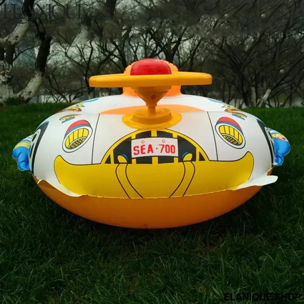 Baby Swimming Seat Ring Inflatable Toys Floating Sun Shade Toddler Swim Circle Fun Pool Bathtub Summer Beach Party Water Toys - Elanique
