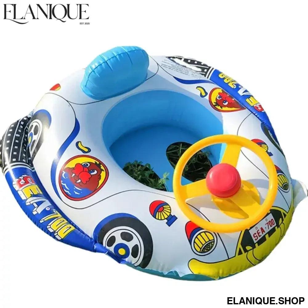 Baby Swimming Seat Ring Inflatable Toys Floating Sun Shade Toddler Swim Circle Fun Pool Bathtub Summer Beach Party Water Toys - Elanique