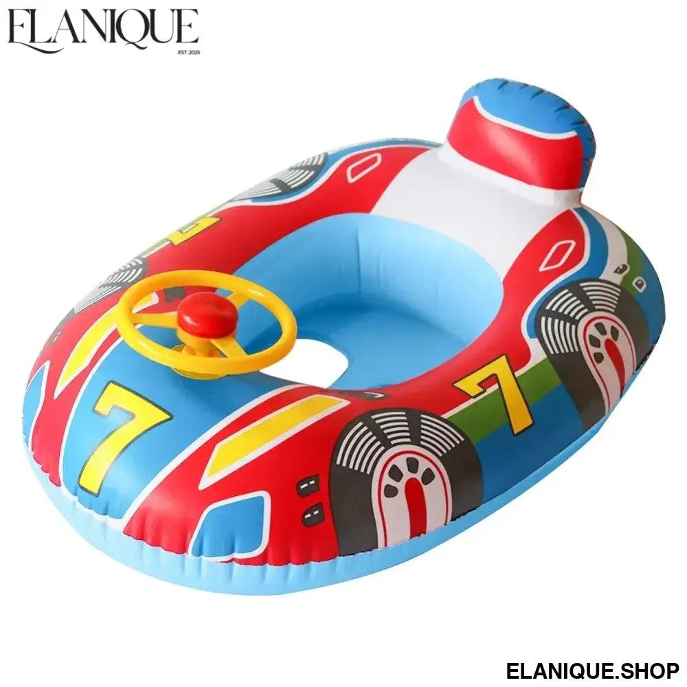 Baby Swimming Seat Ring Inflatable Toys Floating Sun Shade Toddler Swim Circle Fun Pool Bathtub Summer Beach Party Water Toys - Elanique