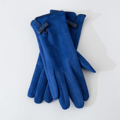 Suede Gloves For Women Fleece-lined Warm