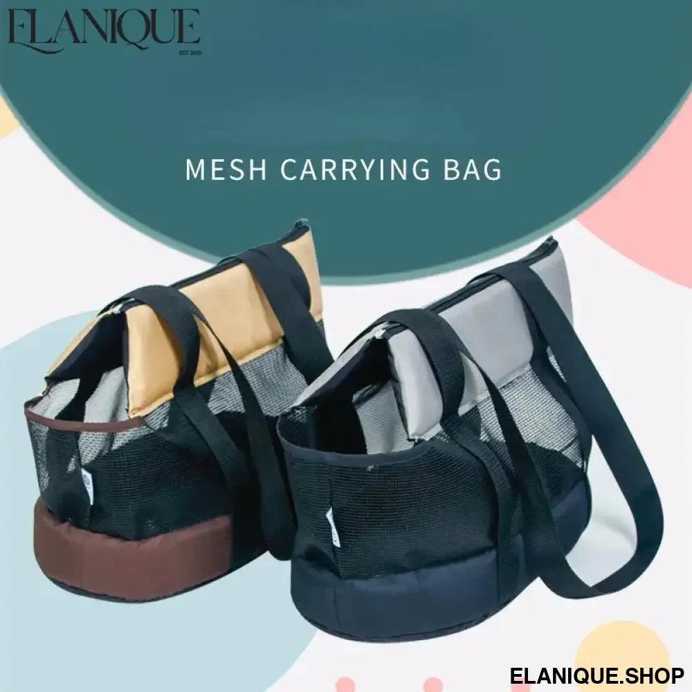 Breathable Small Pet Carrier Summer Pet Dog Carrier Portable Pet Carrier Shoulder Bag Black Cat Dog Carrier Bags For Small Dogs - Elanique