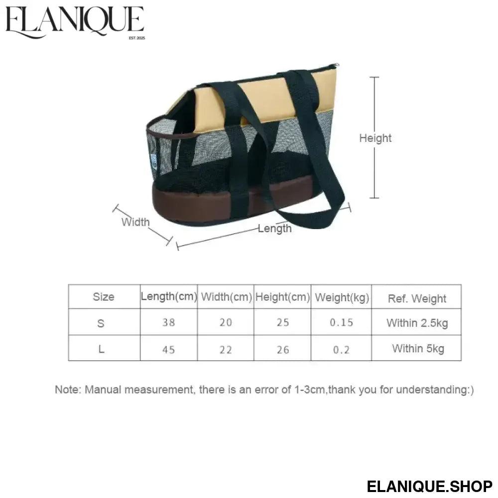 Breathable Small Pet Carrier Summer Pet Dog Carrier Portable Pet Carrier Shoulder Bag Black Cat Dog Carrier Bags For Small Dogs - Elanique