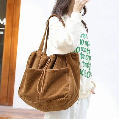 Drawstring Multi-pocket Handbag Women