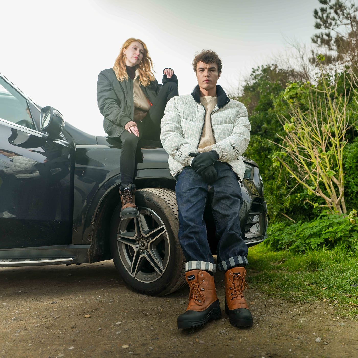 [Popular Choice] Riemot Men's High Quality Snow Boots - Durable, Non-Slip Traction Sole for Hiking, Trekking & Gardening - Warm Fleece Lined Ankle Support, Lace-Up Closure- Versatile All-Season Outdoor Footwear, Winter Hiking