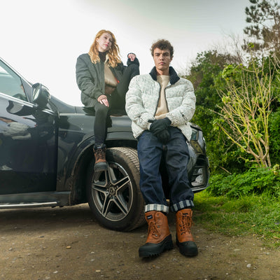 [Popular Choice] Riemot Men's High Quality Snow Boots - Durable, Non-Slip Traction Sole for Hiking, Trekking & Gardening - Warm Fleece Lined Ankle Support, Lace-Up Closure- Versatile All-Season Outdoor Footwear, Winter Hiking