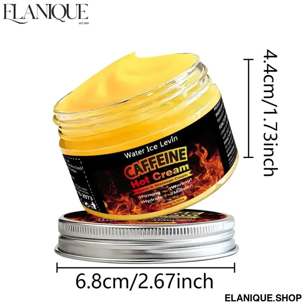 Caffeine Massage Cream, Body Cream, Rich in Caffeine and Other Extracts, Tightens the Skin, Moisturizes the Skin, and Is Easy to Absorb - Elanique