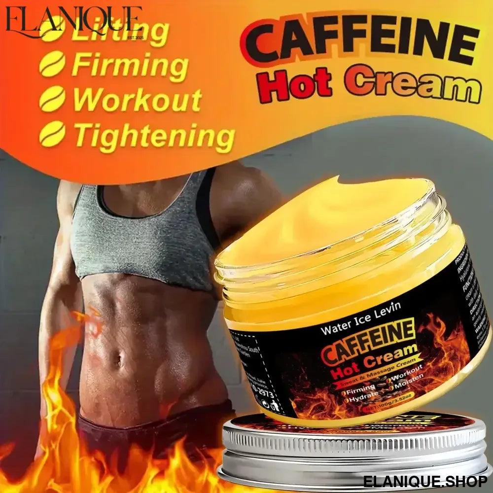 Caffeine Massage Cream, Body Cream, Rich in Caffeine and Other Extracts, Tightens the Skin, Moisturizes the Skin, and Is Easy to Absorb - Elanique