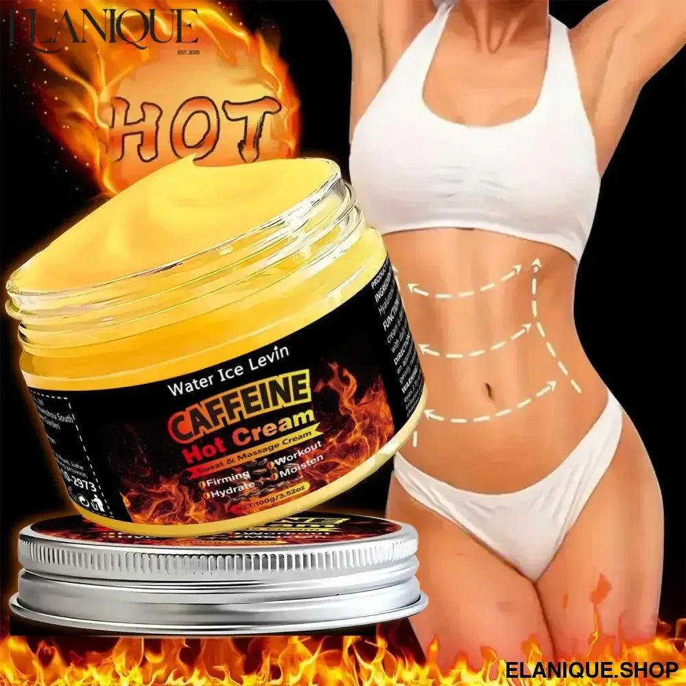 Caffeine Massage Cream, Body Cream, Rich in Caffeine and Other Extracts, Tightens the Skin, Moisturizes the Skin, and Is Easy to Absorb - Elanique