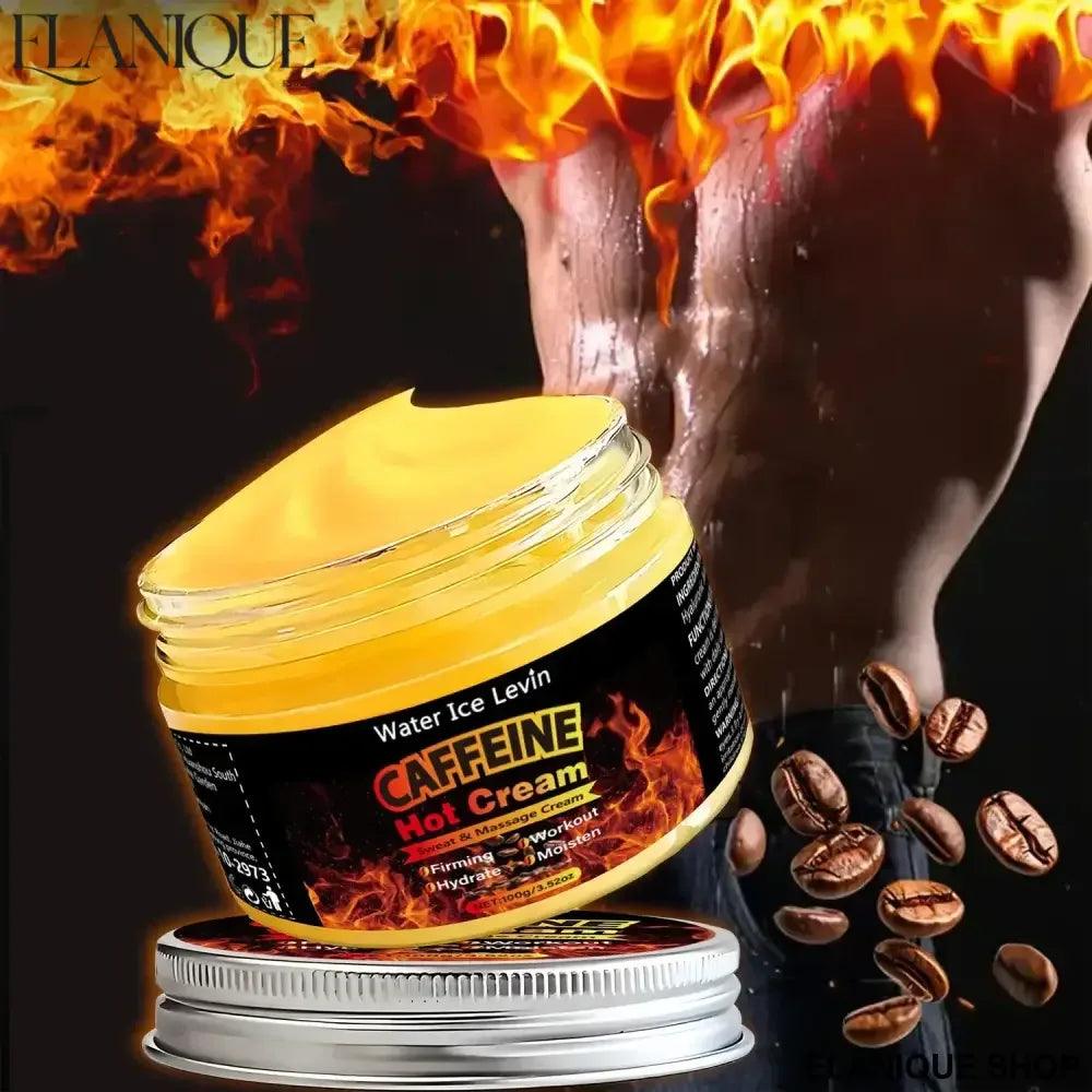 Caffeine Massage Cream, Body Cream, Rich in Caffeine and Other Extracts, Tightens the Skin, Moisturizes the Skin, and Is Easy to Absorb - Elanique