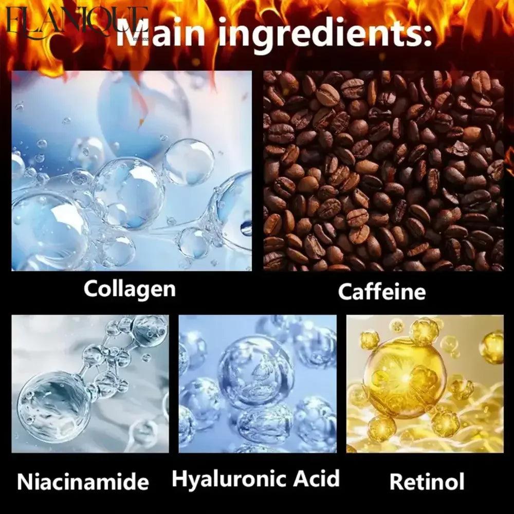 Caffeine Massage Cream, Body Cream, Rich in Caffeine and Other Extracts, Tightens the Skin, Moisturizes the Skin, and Is Easy to Absorb - Elanique