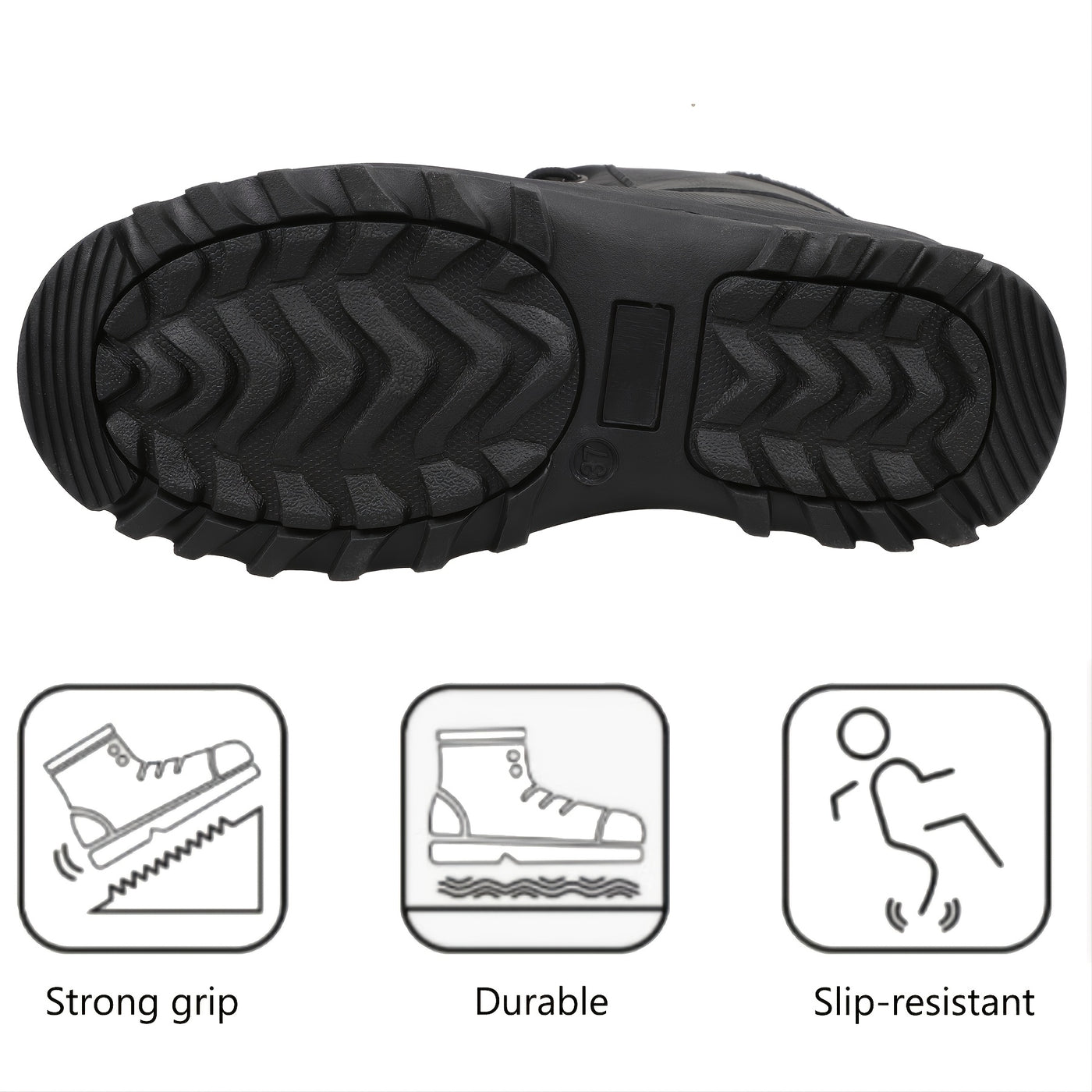 [Popular Choice] Riemot Men's High Quality Snow Boots - Durable, Non-Slip Traction Sole for Hiking, Trekking & Gardening - Warm Fleece Lined Ankle Support, Lace-Up Closure- Versatile All-Season Outdoor Footwear, Winter Hiking