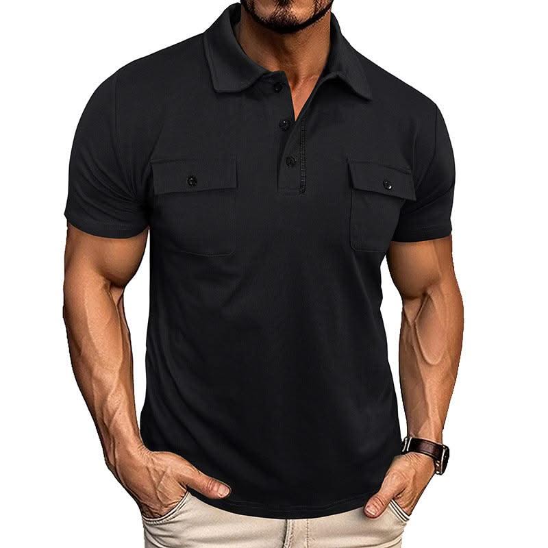 Summer Polo Shirt With Pockets For Men - Elanique