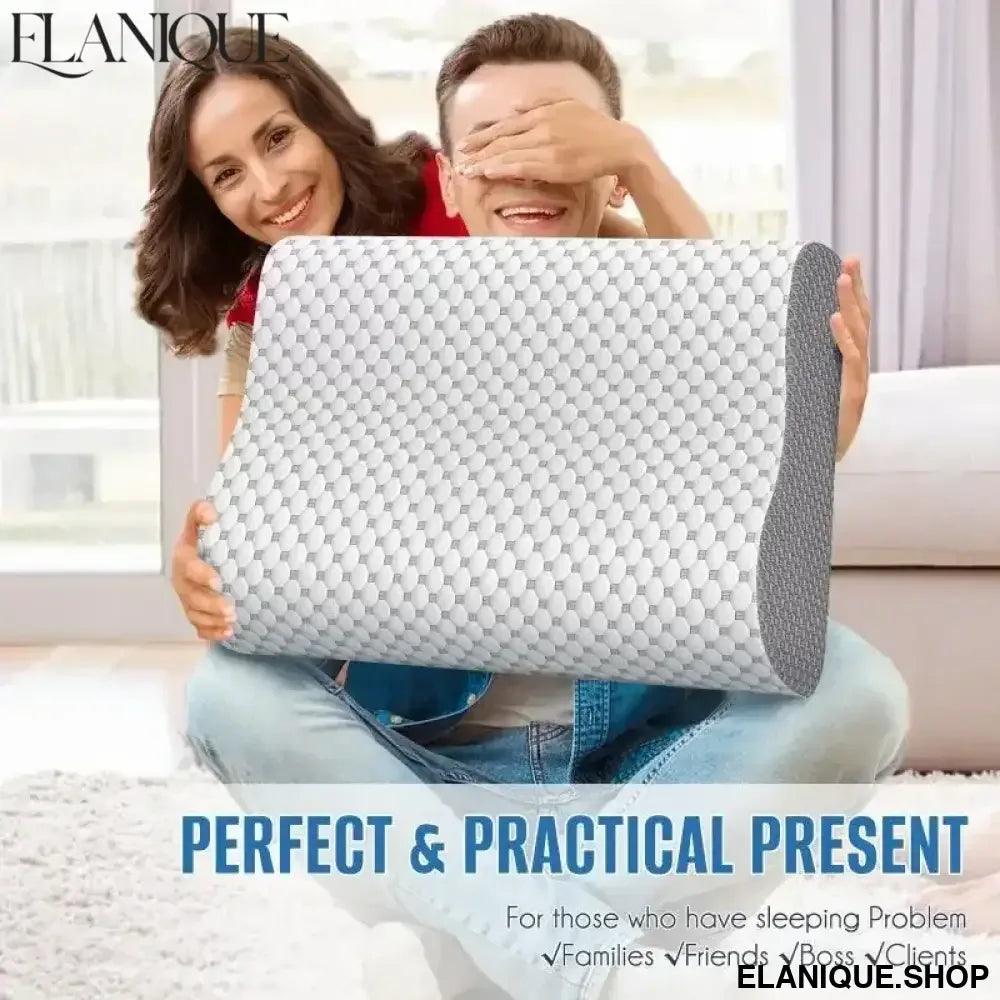 Cervical Pillow for Neck and Shoulder Pain Relief Contour Bed Pillow for Side, Back and Stomac Memory Foam Pillow for Sleeping - Elanique
