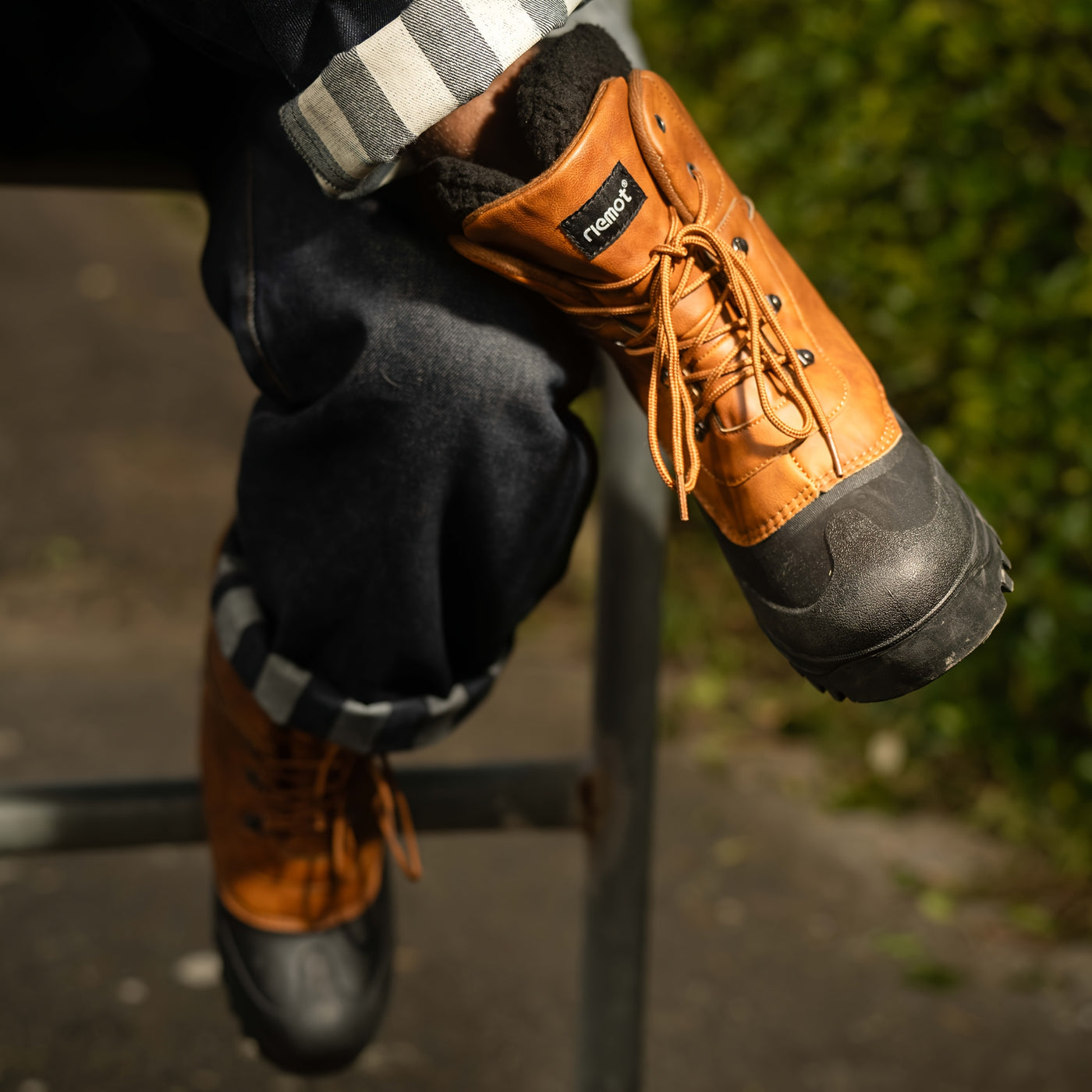 [Popular Choice] Riemot Men's High Quality Snow Boots - Durable, Non-Slip Traction Sole for Hiking, Trekking & Gardening - Warm Fleece Lined Ankle Support, Lace-Up Closure- Versatile All-Season Outdoor Footwear, Winter Hiking