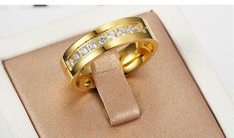 Stainless Steel Accessories Fashion 18K Ring For Women - Elanique