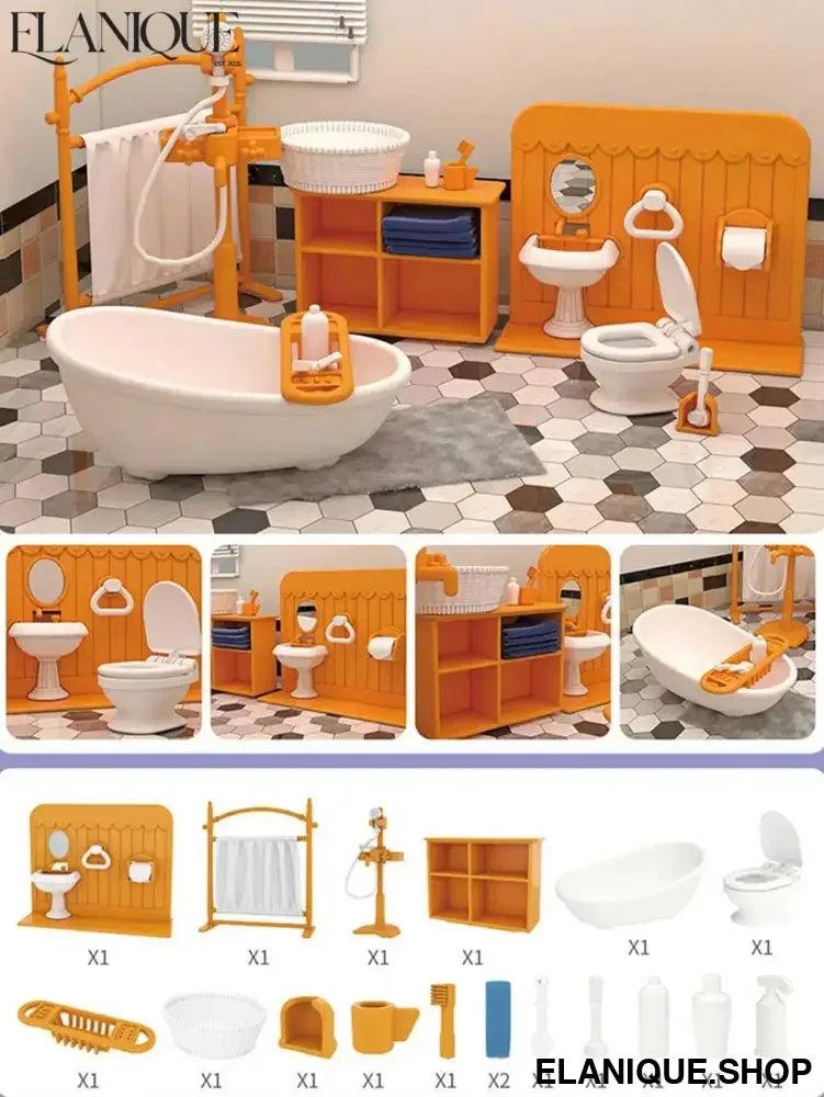 Dollhouse Furniture Set | DIY Miniature Accessories - Elanique