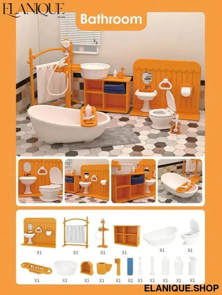 Dollhouse Furniture Set | DIY Miniature Accessories - Elanique