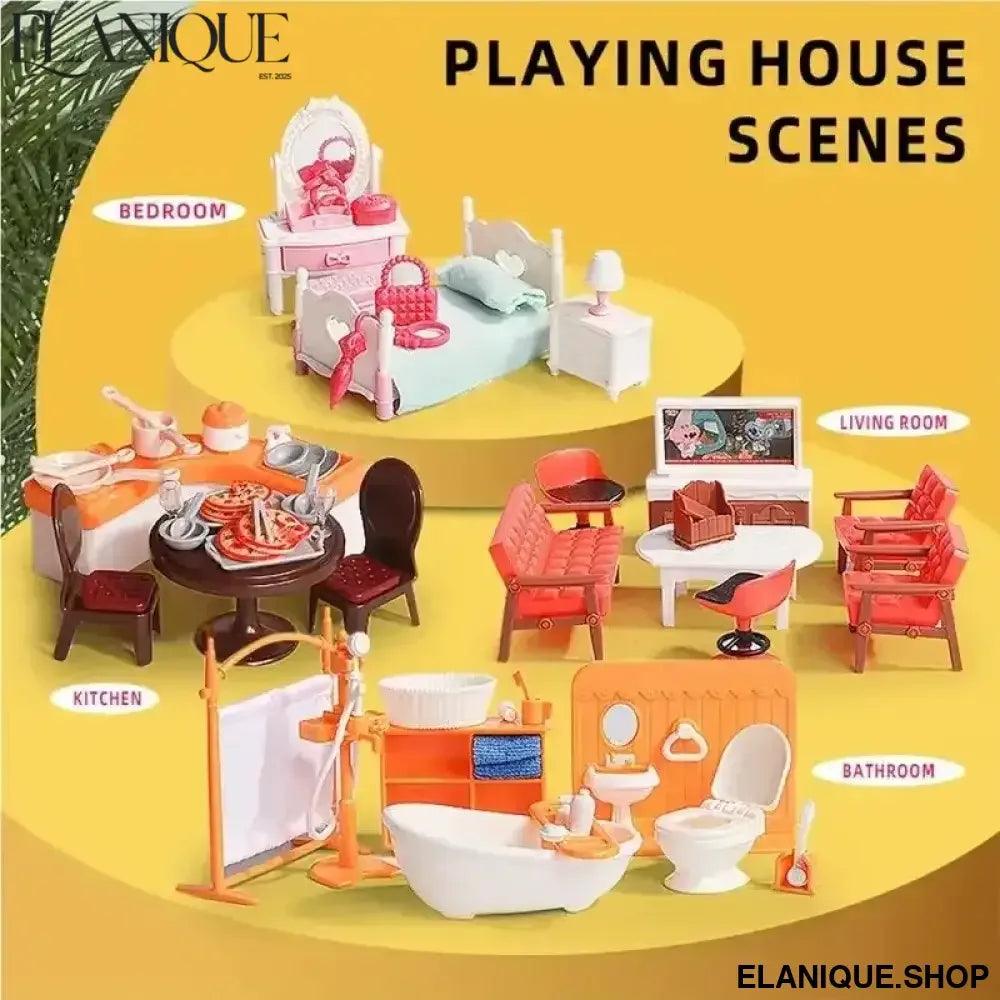 Dollhouse Furniture Set | DIY Miniature Accessories - Elanique