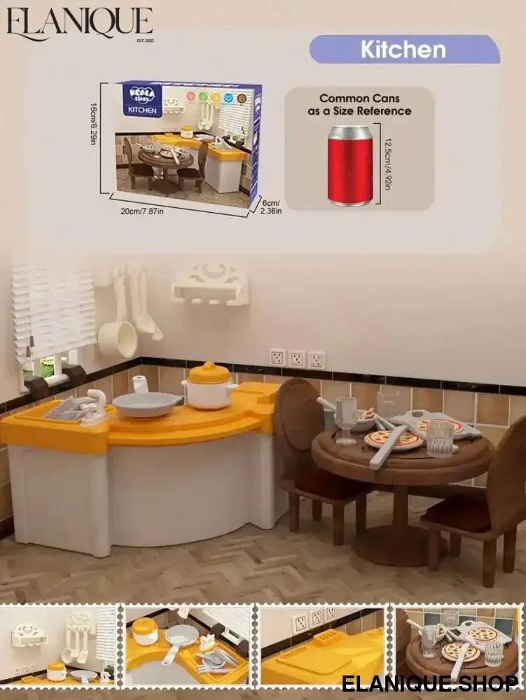 Dollhouse Furniture Set | DIY Miniature Accessories - Elanique