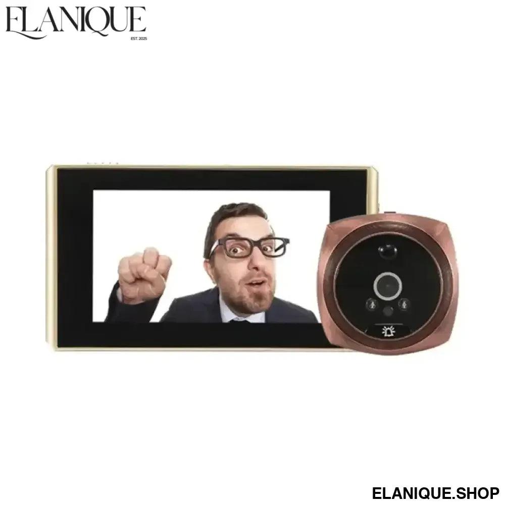 Door Video Peephole Camera Motion Detection 4.3" Monitor Digital Ring Doorbell Video-eye Security Voice Record - Elanique