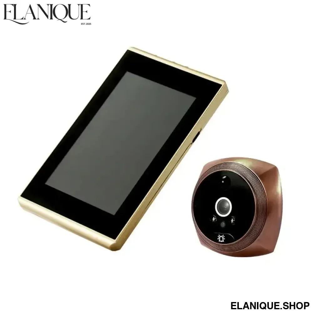 Door Video Peephole Camera Motion Detection 4.3" Monitor Digital Ring Doorbell Video-eye Security Voice Record - Elanique