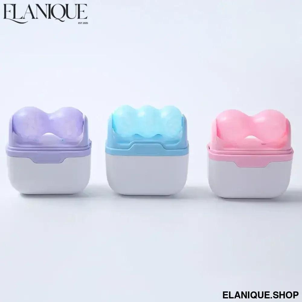 Double Head Ice Roller For Face Eye Puffiness Migraine Pain Relief Minor Injury Facial Cold Therapy Massage Roller Skin Care - Elanique