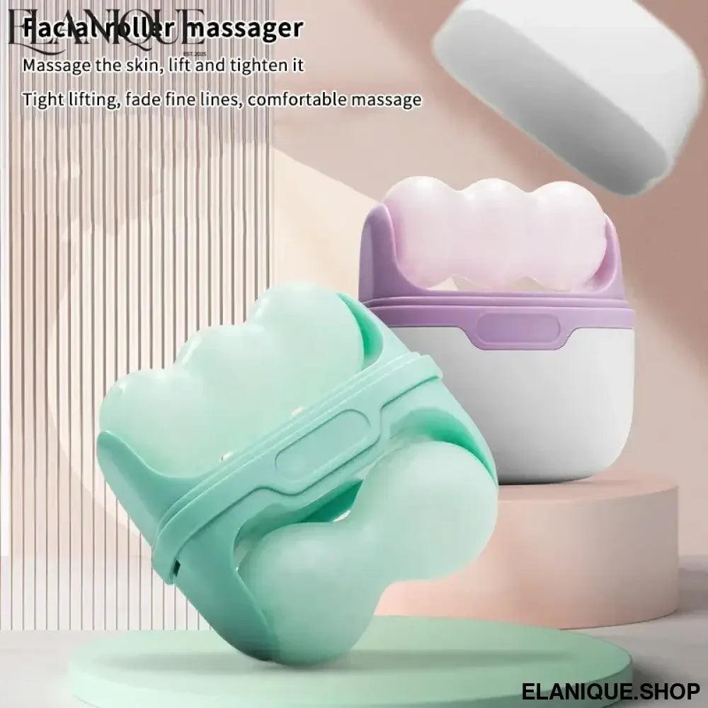 Double Head Ice Roller For Face Eye Puffiness Migraine Pain Relief Minor Injury Facial Cold Therapy Massage Roller Skin Care - Elanique