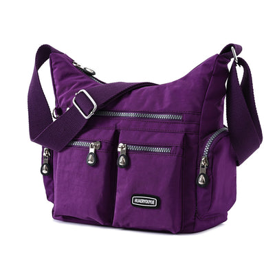 Unisex Square Bag Messenger Bag Multi-Pocket Lightweight Travel Shoulder Crossbody Bag for Men and Women