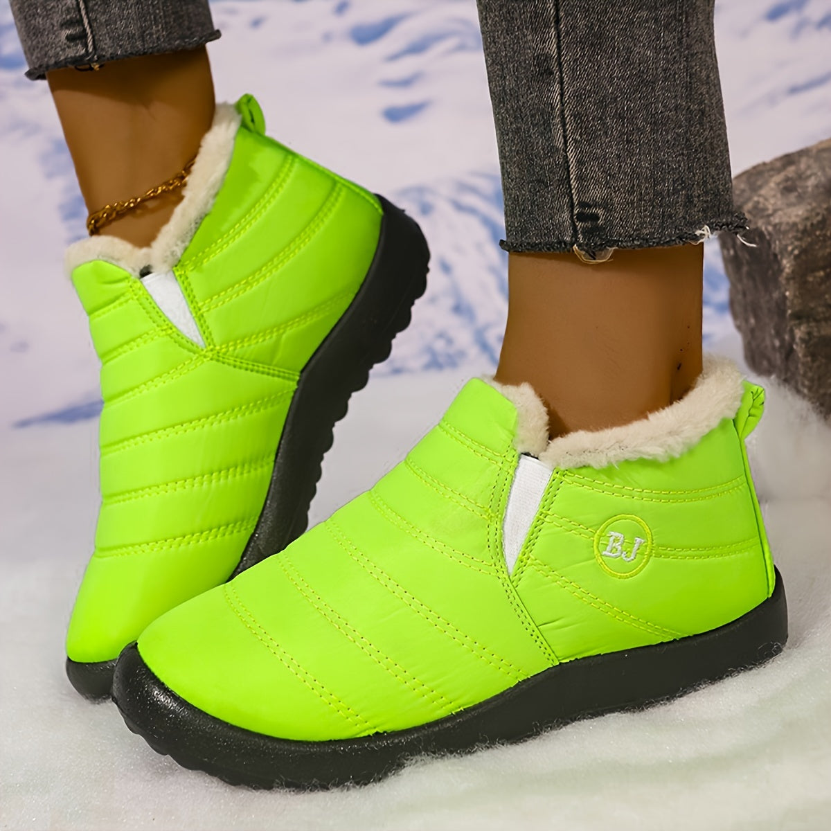 Women Winter Boots Slip On Winter Shoes for Women Ankle Boots Female Snow Boots, Winter Ankle Boots for Women, Snow Boots for Women High Quality Non Slip, Shoes for Women Winter, Fleece Boots, High Quality Winter Boots