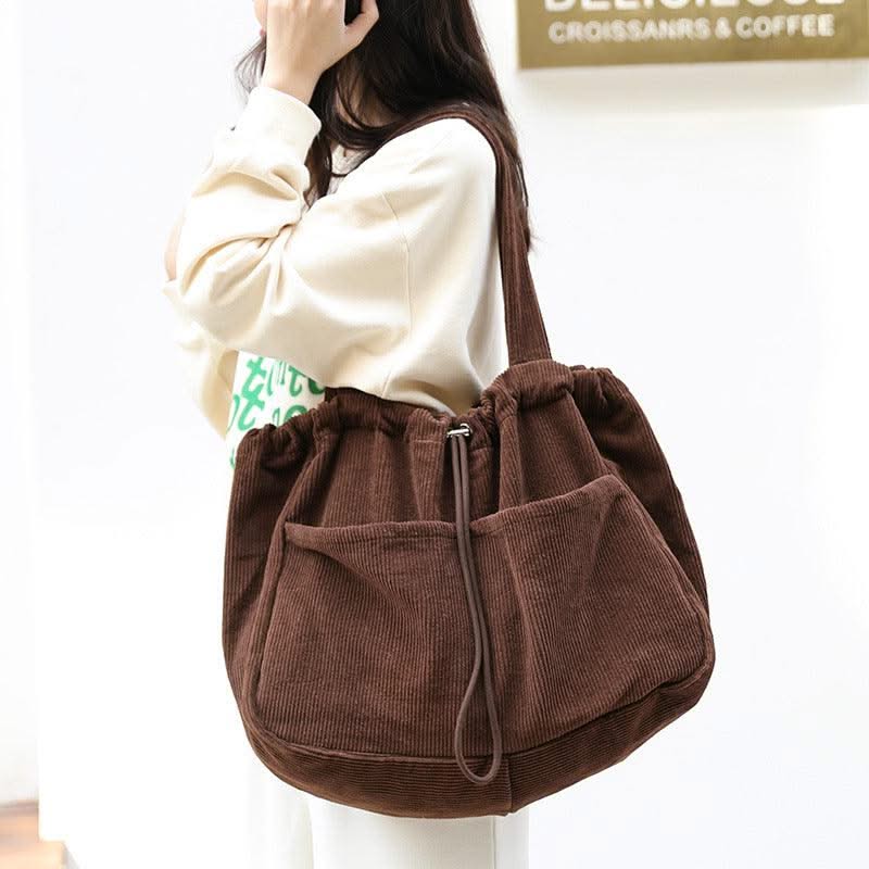 Drawstring Multi-pocket Handbag Women