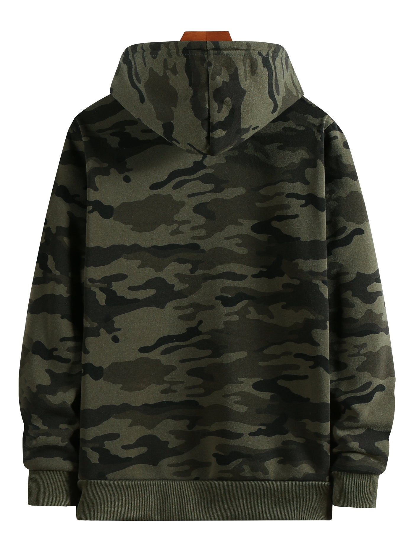 [Camouflage Sweatshirt] Autumn Winter Hooded Men's Camouflage Loose Pullover Fleece Sweatshirt | Fleece, Hooded