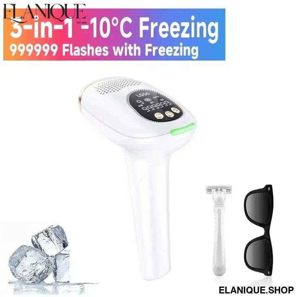 IPL Laser Hair Removal Device Portable and Rechargeable Long-Lasting Hair Removal for Face Legs and Armpits Excellent Quality - Elanique