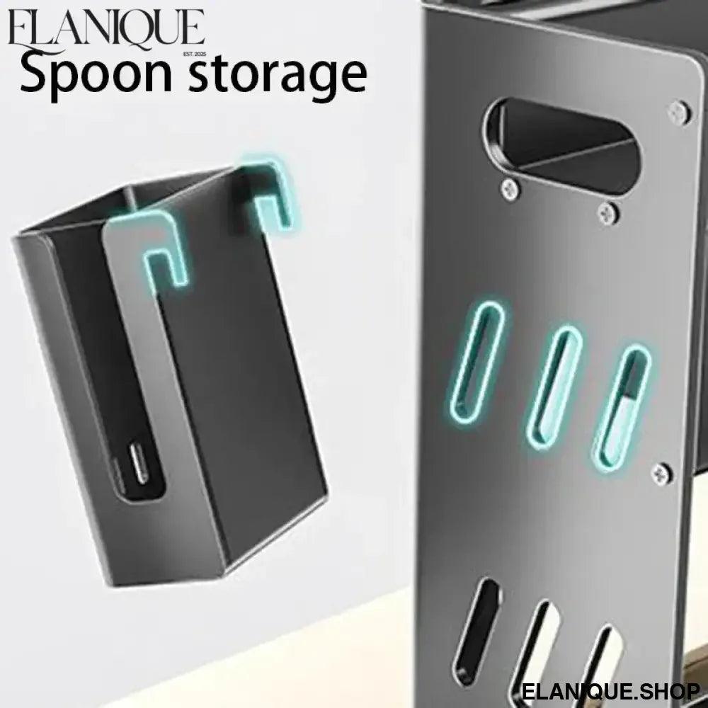Kitchen Spice Racks Home Kitchen Cabinet Seasoning Holder Cutlery Holder Modern Multifunction Organizers Shelves Removable - Elanique